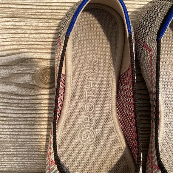 Rothy's The Flat Grey Glen Plaid Shoes Size 5.5 - Picture 2 of 9